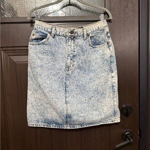Vintage Sasson Jeans Light Blue Denim Pencil Skirt